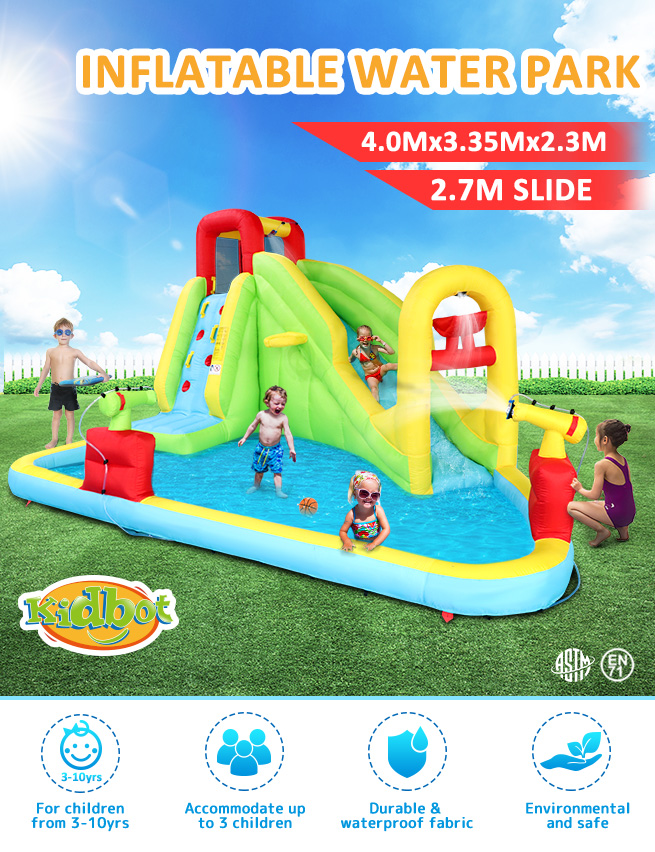 Inflatable Water Park Water Slide Jump Castle Pool Outdoor Toy Bouncer Play Centre