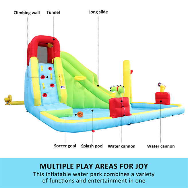Inflatable Water Park Water Slide Jump Castle Pool Outdoor Toy Bouncer Play Centre