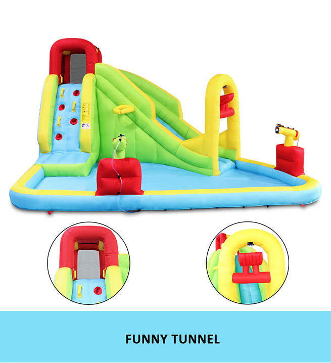Inflatable Water Park Water Slide Jump Castle Pool Outdoor Toy Bouncer Play Centre